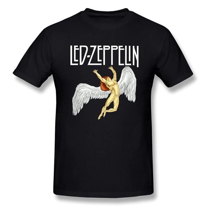 T-Shirt Led Zeppelin Photo III – Officiel Homme Noir – Rock Classic Regular Fit