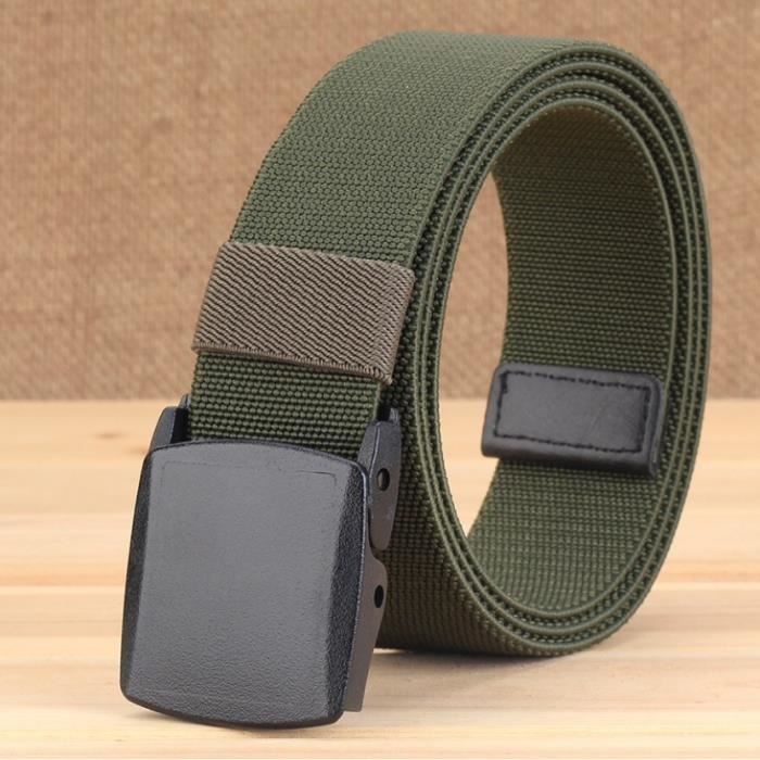 Ceinture Élastique Homme LionVII - Boucle Plastique YKK - Réglable Sans Trou - Pour Sport Et Voyage