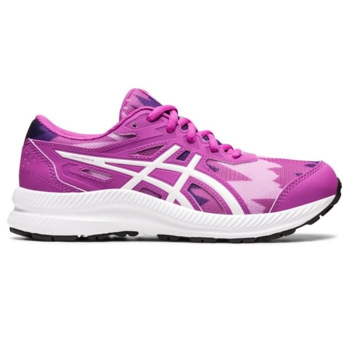 chaussures de running asics contend 8 gs junior - violet - pour fille - usage occasionnel