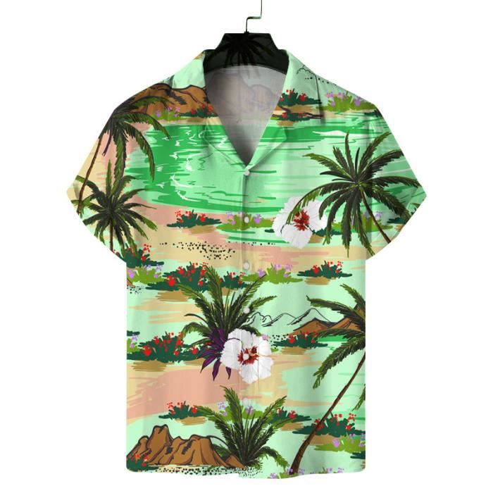Chemise Homme Manches Longues Imprimé Dragon éclair Doré - Coupe Ample, Col En V, Légère Et Décontractée