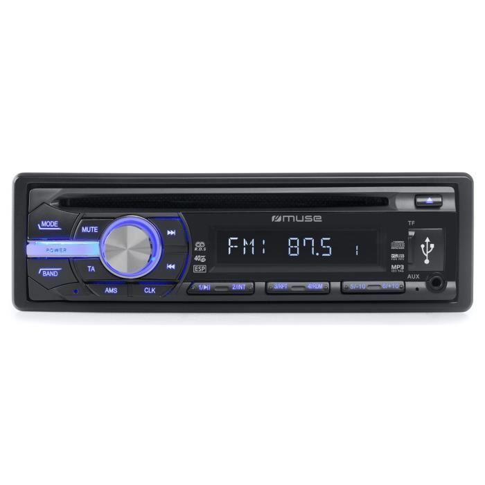 MUSE Autoradio M1009 MR CD MP3 Tuner FM USB Lecteur carte SD