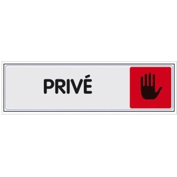 Plaquette de porte Privé Novap en plexiglas couleur 170 x 45 mm - NOVAP - 4033402