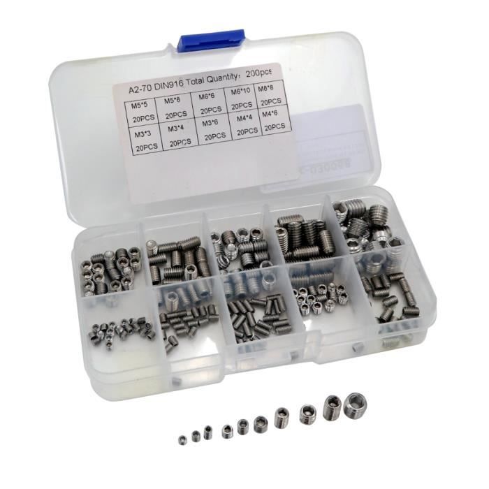 Lot de 100/ vis M6/ x 40/ Roue /à six pans creux DIN 912/ A2/ en acier inoxydable