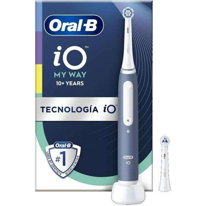 Brosse à dents électrique - ORAL-B - iO4 My Way - Bleu - 3D oscillo-rotations/pulsations - A batteri
