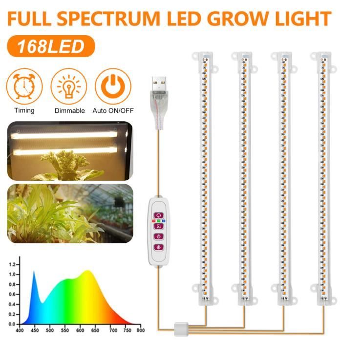 Lampe Horticole LED Croissance Floraison USB Pour Les Plantes De La Germination À La Croissance De-30CM