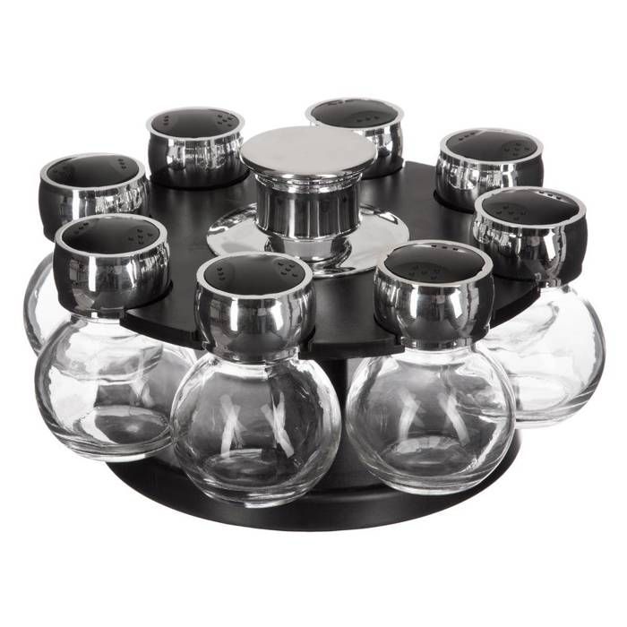 JS Gourmet Lot De 4 Pots à épices En Acier Inoxydable Avec Support De Rangement, Parfaits Pour Stocker Les épices, Le Sel, Le Poivre, Le Sucre Et Les Ingrédients Secs (argenté