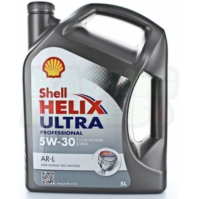 Bidon 5 litres d'huile diesel Shell Helix Ultra Professional 5W30 Renault 550040187