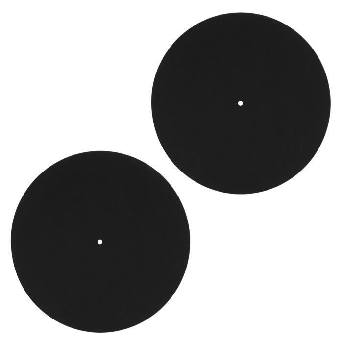 Tapis Tourne-disque En Feutre Antidérapant - 30 X 30 X 0,3 Cm Noir - Antistatique, Anti-vibrations - Pour Platines Vinyle