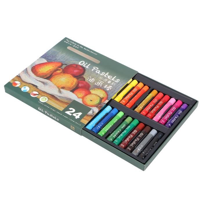 Sonew Pastel à l'huile 24pcs Pastel à Huile Crayon Lavable de Couleur