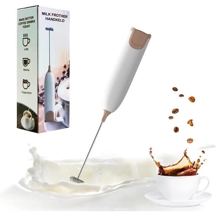 IraXpro Mousseur à Lait Électrique Portable - Mini Fouet 14000 RPM Avec Moteur Puissant, Idéal Pour Café, Latte, Cappuccino Et Chocolat Chaud (Noir)