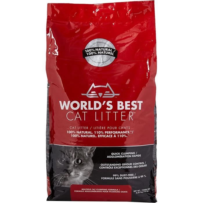 World's Best Cat Litter WB6.35KGES Litière pour Chat Formule