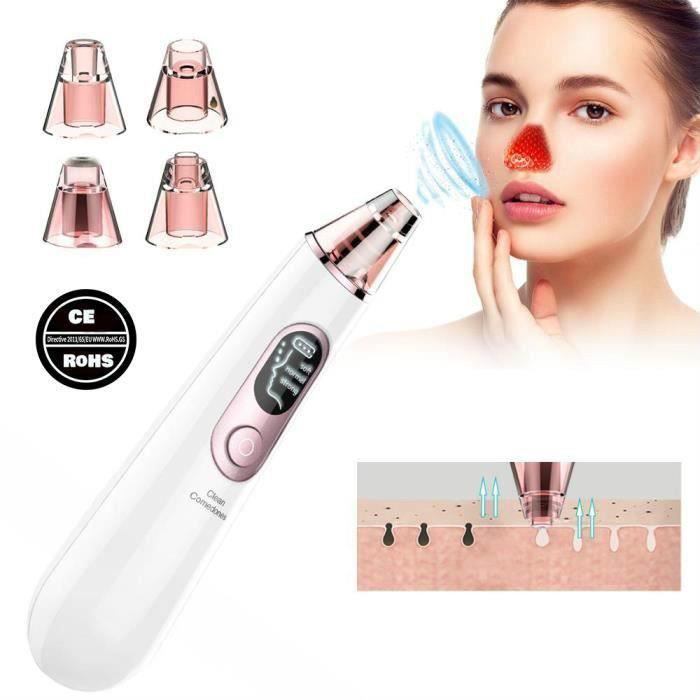 SWISSANT® Aspirateur de Point Noirs, Extracteur de Comédons Nettoyant de Pores Rechargeable Appareil de Beauté du Visage Avec écran