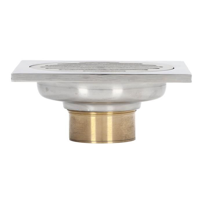 Drain De Douche Carré Signature Hardware Carmen - 6 Pouces - Laiton Poli - NEUF EN BOÎTE