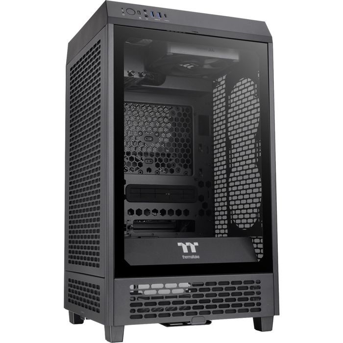 Boîtier Mini Tower - THERMALTAKE - The Tower 200 - Noir - 300 mm - 280 mm - 537 mm