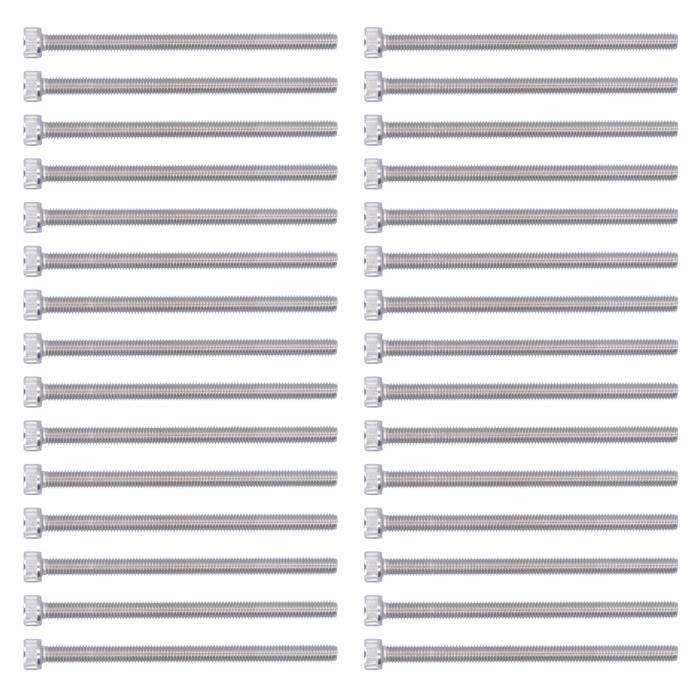 30 Vis 1/4 Pouce En Acier Inoxydable + Clé - Tête Hexagonale Ronde - Pour Trépied Photo, Accessoires - 8