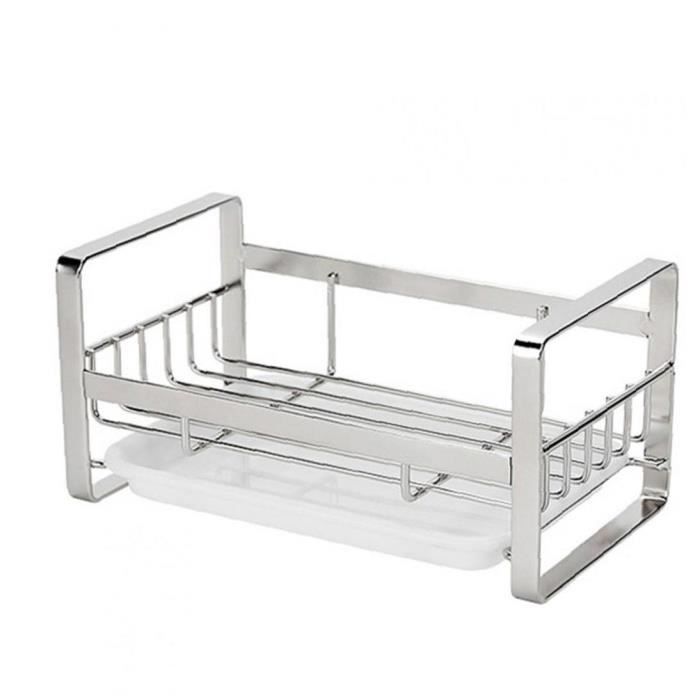 Porte-éponge Pour évier Avec Barre Serviette – Plateau Drainant, ABS, Dimensions 23,2 Cm, Rangement Cuisine Pratique.