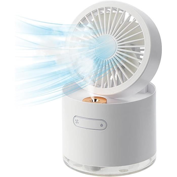Ventilateur Brumisateur Portable JIZZU - 4000mAh, 4 Vitesses, Pliable Pour Voyage