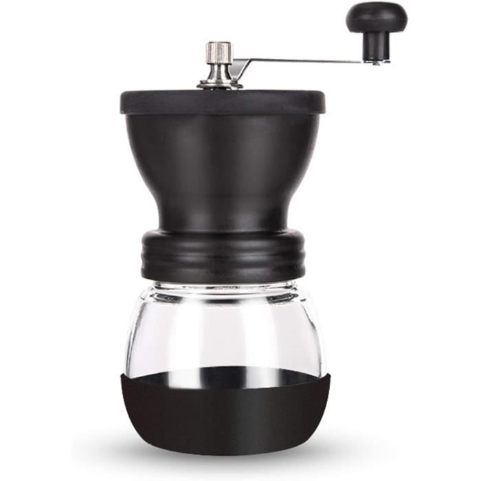 Torréfacteur à Café Manuel Nuvo Eco Céramique – Grain De Café, Poignée Cuir, Modèle NV-1CHR Marron