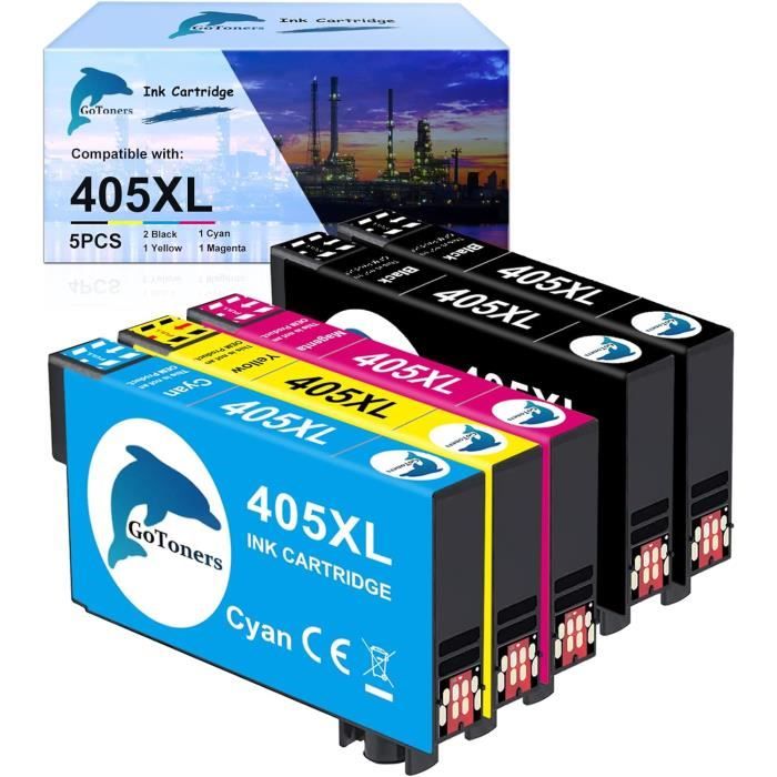 HALOFOX 405 XL 8 Cartouches D'encre Compatibles Avec Epson 405XL Pour Workforce Pro WF-3820 WF