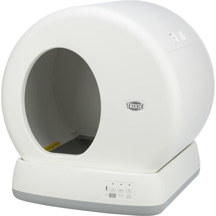 TRIXIE Bac à litière automatique - Auto-nettoyant - Plastique - 53 × 555 × 52 cm - Blanc