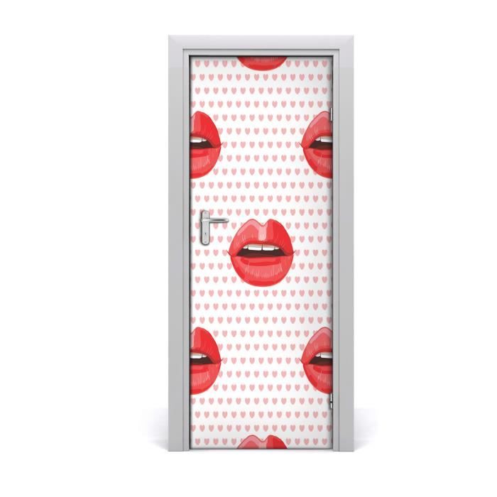 Autocollant Mural Décoratif Tulup 75x205 Cm - Style Moderne Rose, Pour Porte Ou Mur