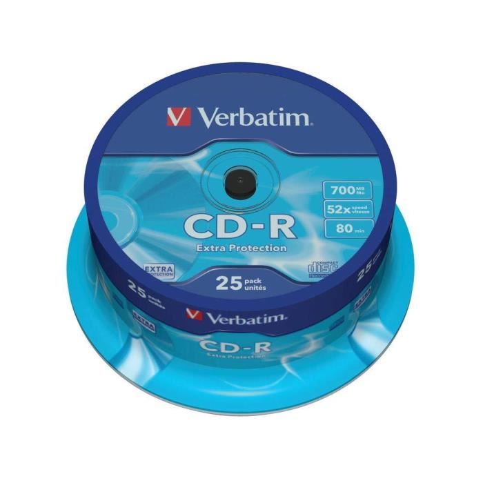 Pack De 25 Cd r 700 Mo 52x Verbatim - vue 8