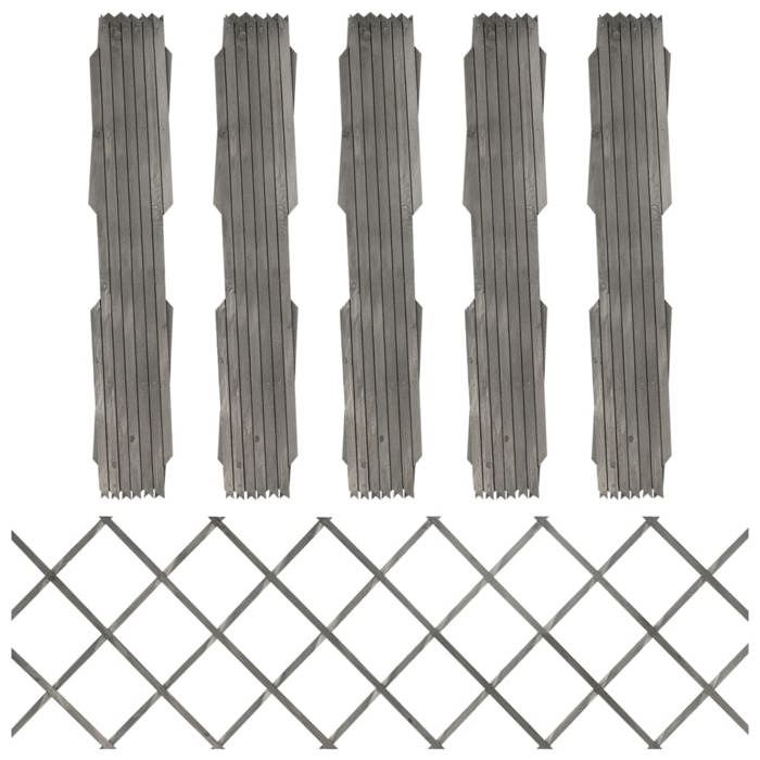 vidaXL Clôture à treillis 5 pcs Bois de sapin massif 180x60 cm