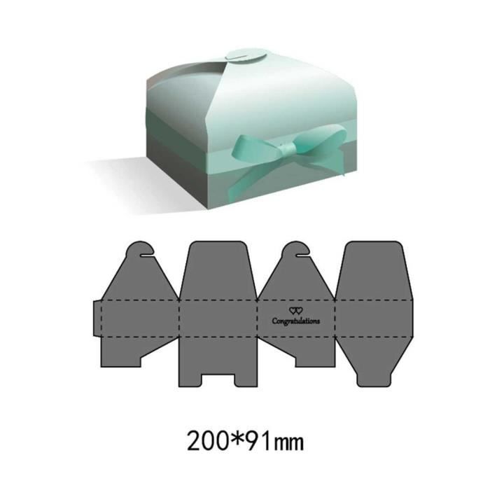 Matrices Pour Scrapbooking Matrice Découpe Boite De Noël Matrice De Découpe Boîte Noël 3D - Dies Métal Pour Scrapbooking, Gaufrage, DIY Papier Noel Scrapbooking Matrices De Découpe
