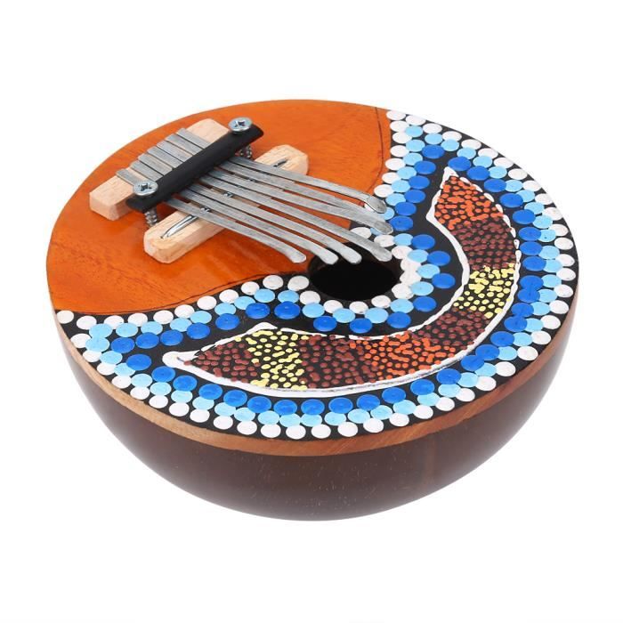 Kalimba Africana De Coco - Instrumento Musical De Láminas De Metal, Diseño Artesanal, Sonido Cálido