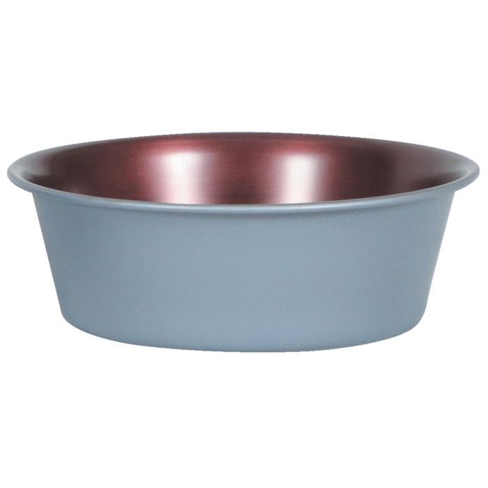 Gamelle inox antidérapante pour chien Copper cuivre et gris 1 9 L - Zolux Gris Gamelle inox antidérapante pour chien Copper cuivre et gris 1 9 L - Zolux Gris