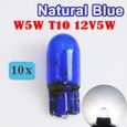 Natural Blue -Flytop – ampoule de voiture en verre xénon T10 12V 5W, 501 W5W, Filament unique, plusieurs couleurs-1
