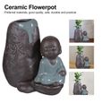 1pc petit pot de fleur monk utile praticien décoration durable fleur-plante artificielle - fleur sechee vase - coupe - fleur-1