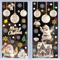 Elfinfi Stickers Noel Fenetre, Réutilisable Stickers Noel