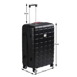 M/ünicase TSA Lock Valise Trolley Set Sac de Voyage Coque Rigide L/éger Garantie 2 Ans 4 Roues Spinner Rosagold, 3 Pcs Set