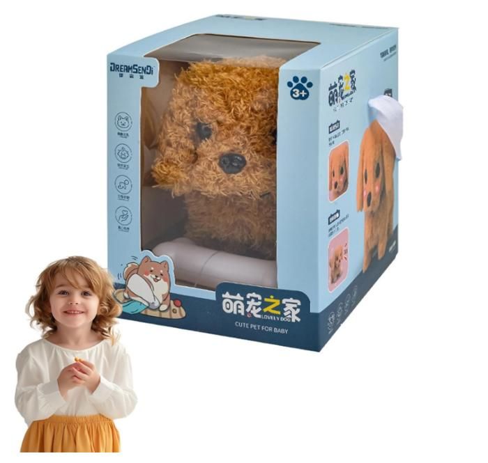 Jouet Chien Robot Qui Marche Et Aboie - Peluche Interactive Pour Enfant, Nécessite 3 Piles AA Chien Peluche Qui Marche Et Aboie
