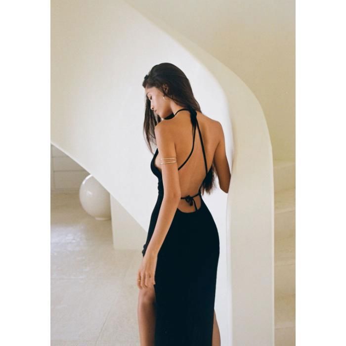 ECELEN Robe Longue Femme Sans Manches–Robe d'Été Élégante pour