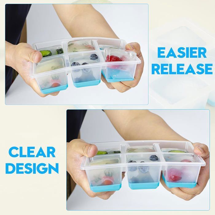 Bac a Glacons avec Couvercle Grand Transparent Bac Glacon Silicone sans ...