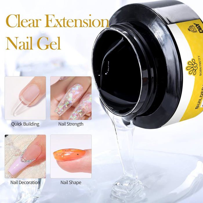 Gel Construction Ongle , 60G Clear Kit Gel Uv Complet Gels Builder Avec — free download