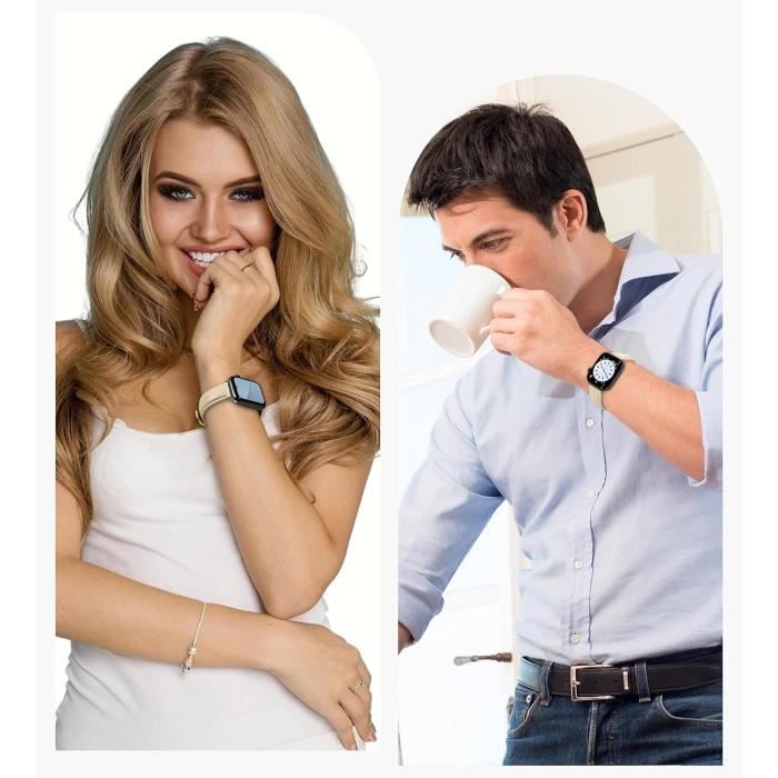 Bracelet Cuir Elégance Homme Femme Pour Apple Watch Cuir Vachette  Installation Rapide (Marron, Taille M Pour Boîtiers 45-44-[u4702] Marron, -  Achat/vente bracelet de montre Neuf - Cdiscount