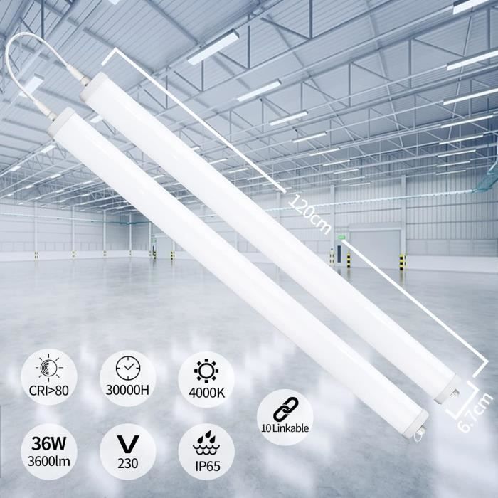 Philips Tube LED T8 MASTER (EM/Direct 230V) High Output 12.5W 2100lm - 840  Blanc Froid, 120cm - Équivalent 36W
