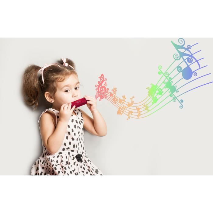 Classic Cantabile FBH-10 RD FunKids Harmonica en Do pour enfants Rouge