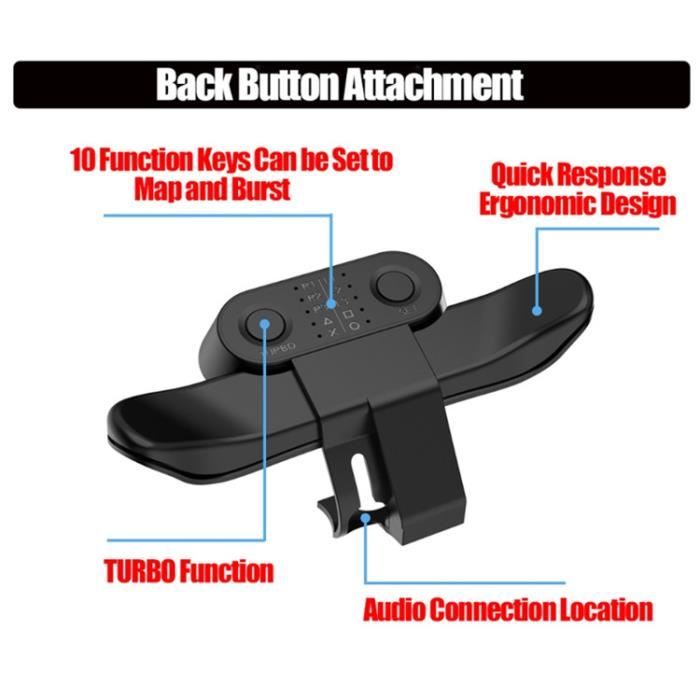 Fixation du Bouton Arrière, Touches D'extension de la Fixation du Bouton  Arrière du Contrôleur Palettes Arrière de la Manette de Jeu pour PS4 :  : Jeux vidéo