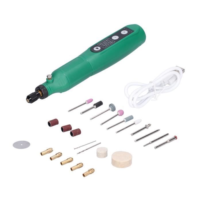 Acheter PDTO nouveau 1 ensemble Mini perceuse meuleuse électrique outil de  forage Kit de meuleuse Rechargeable USB