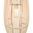 (162884) [Meilleures Mobiliers] Lustre et Suspension - Lampe suspendue 25 W - Plafonnier Décor - Blanc Osier 40 W 23x55 cm Ovale E27-2