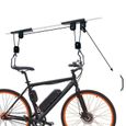 Support vélo plafond - EURO VANADIUM - Crochets pour guidon et selle - Noir-2