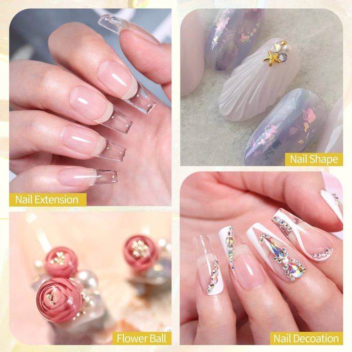 Gel Construction Ongle , 60G Clear Kit Gel Uv Complet Gels Builder Avec — free download