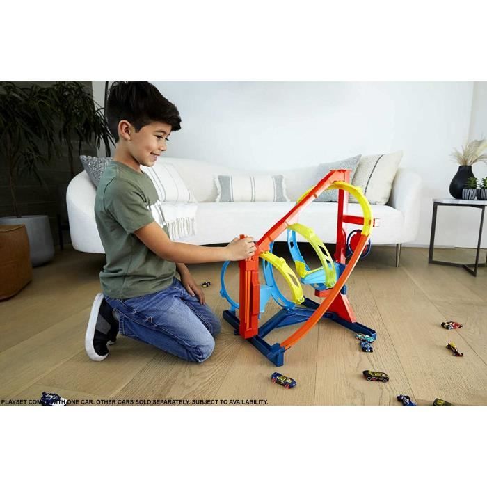 Track Builder Unlimited Coffret Spirale Infernale, piste avec loopings et  cible, 1 voiture incluse, jouet pour enfant [143] - Cdiscount Jeux - Jouets
