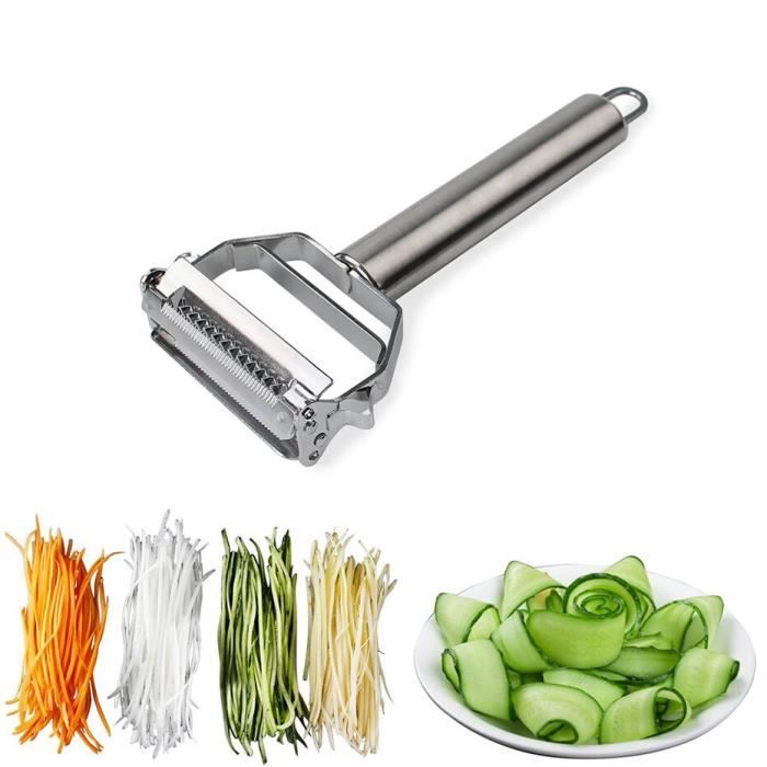 Econome,Coupe-légumes multifonction en acier inoxydable,éplucheur de pommes  de terre,râpe à carottes,outils de - silver[E591] - Cdiscount Maison