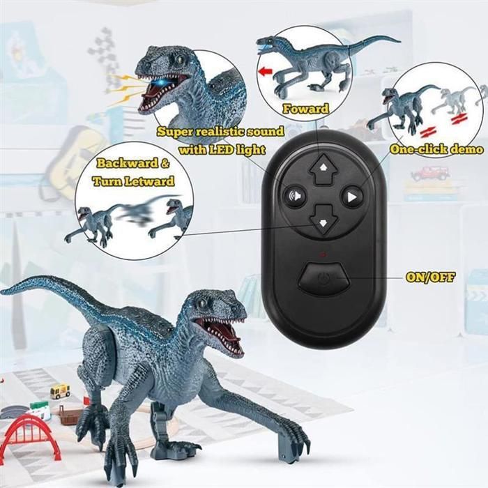 Dinosaure Télécommandé avec LED Lumineux and Pulvérisation, Marcher et  Rugir, Cadeaux pour Enfants garçons Filles (Jaune) - Cdiscount Jeux - Jouets