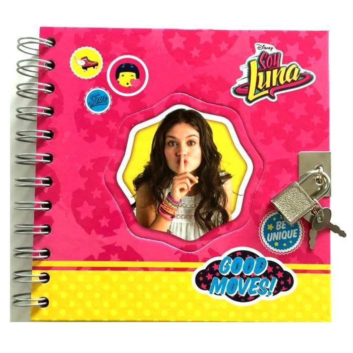 Soy Luna Journal Intime Avec Fermeture Magnétique - Cahier Secrets Fille Présentoir Cadeau Fille Enfant Dès 3 Ans Présentoir